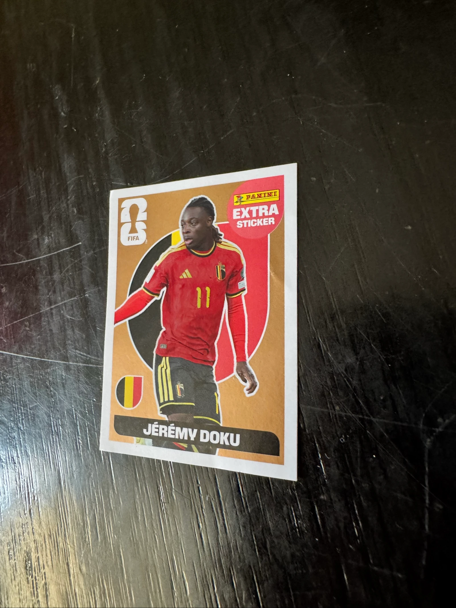 Jeremy Doku Panini Mondial 2026 en chrome – photo 3